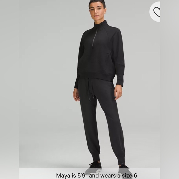 Lululemon Athletica Relaxed Fit Ribbed Black Half-Zip Pullover Size 6 NWOT - Picture 4 of 13